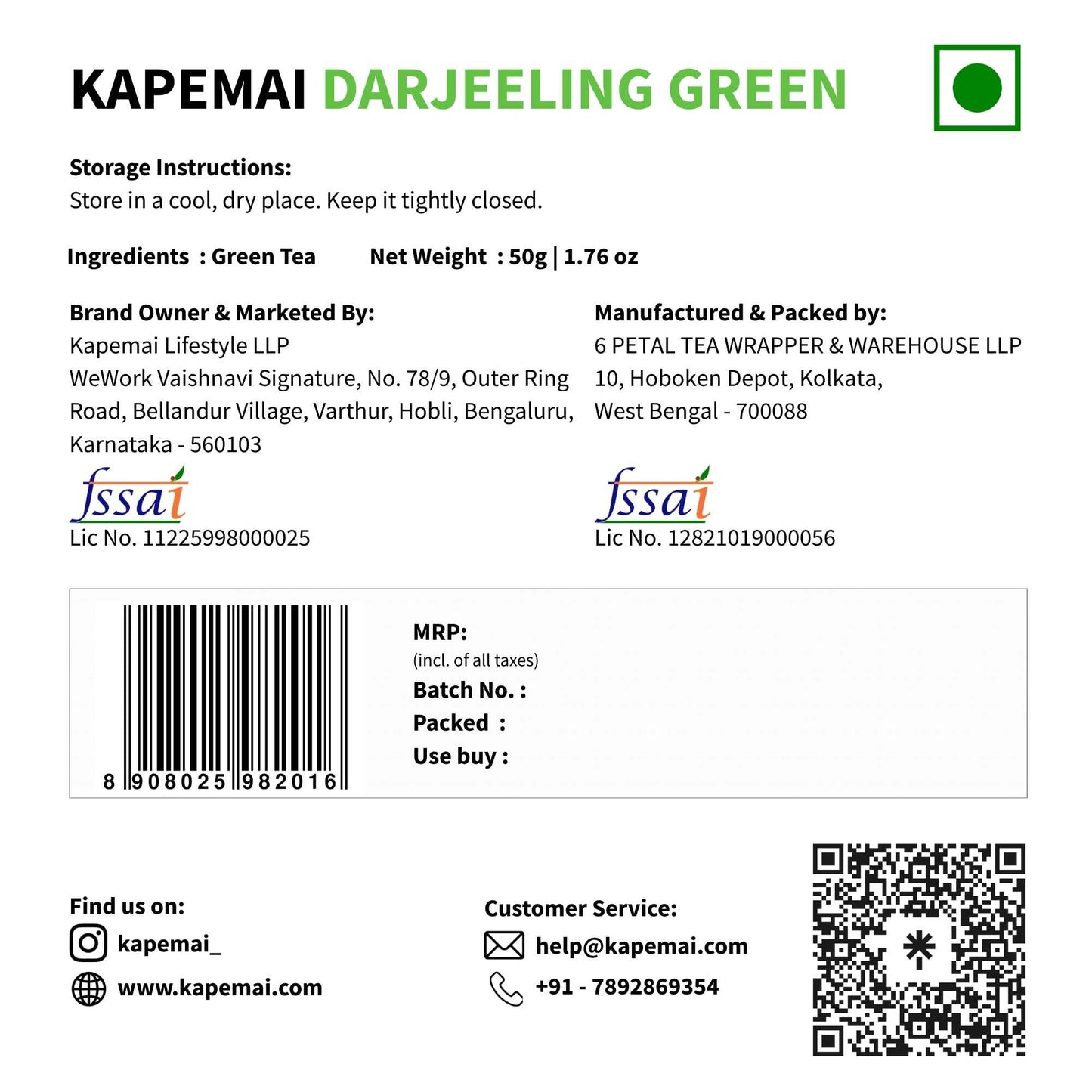 Darjeeling Green Tea