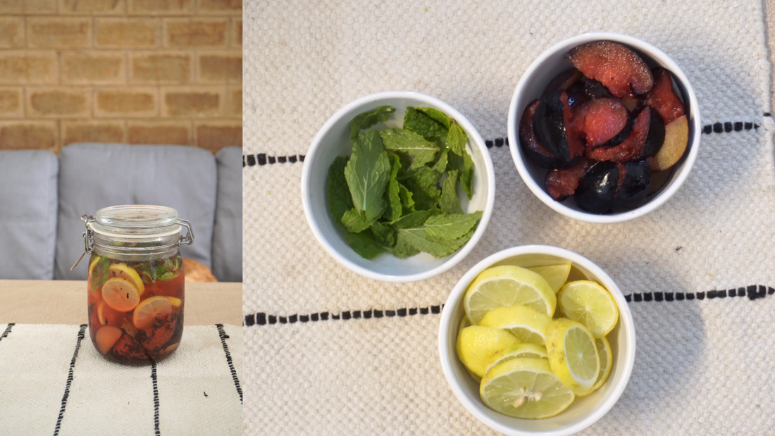 How to Make Cold Brew Tea: Oolong, Plum, Lemon & Mint