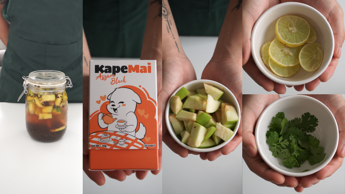How to Make Cold Brew Tea: Assam Black, Green Apple, Lemon & Coriander